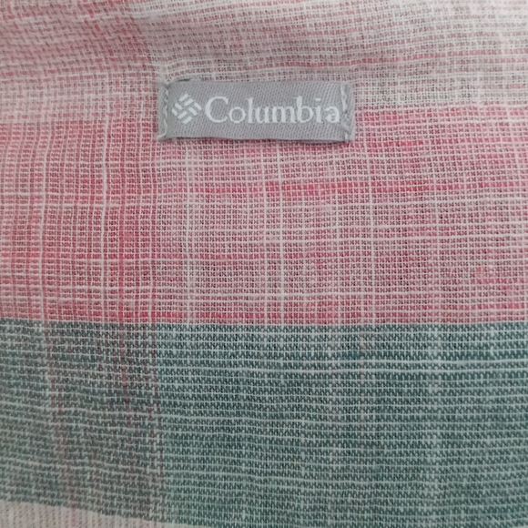 Columbia women's small button down pink plaid shirt. - Picture 3 of 3